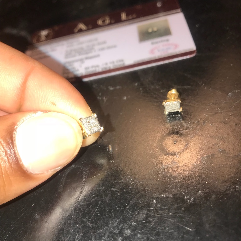 Men’s 10K Diamond Earrings